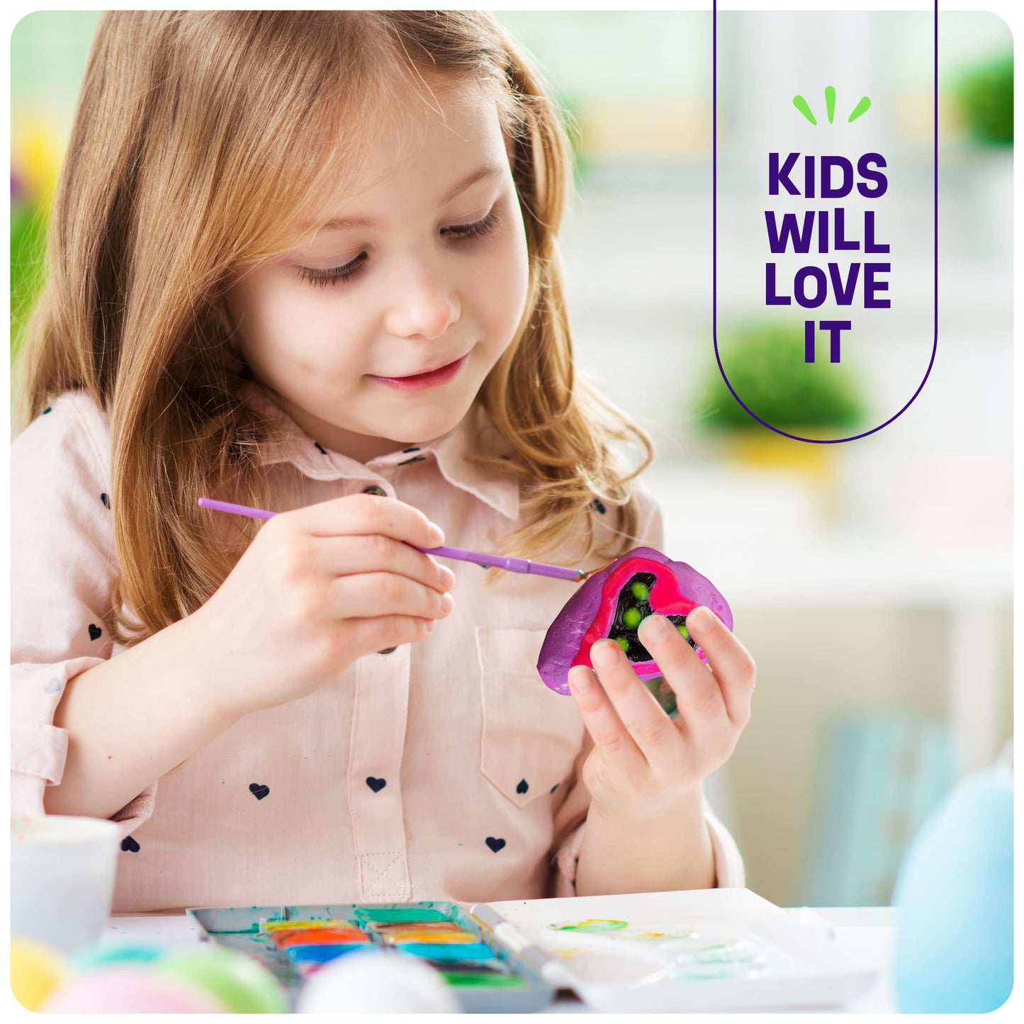 Dan&Darci Kids Rock Painting Kit - Glow in The Dark - Gifts Arts & Crafts for Boys and Girls Ages 6-12 - Craft Activities Kits - Creative Art Toys for 6, 7, 8, 9, 10, 11 & 12 Year Old Kid