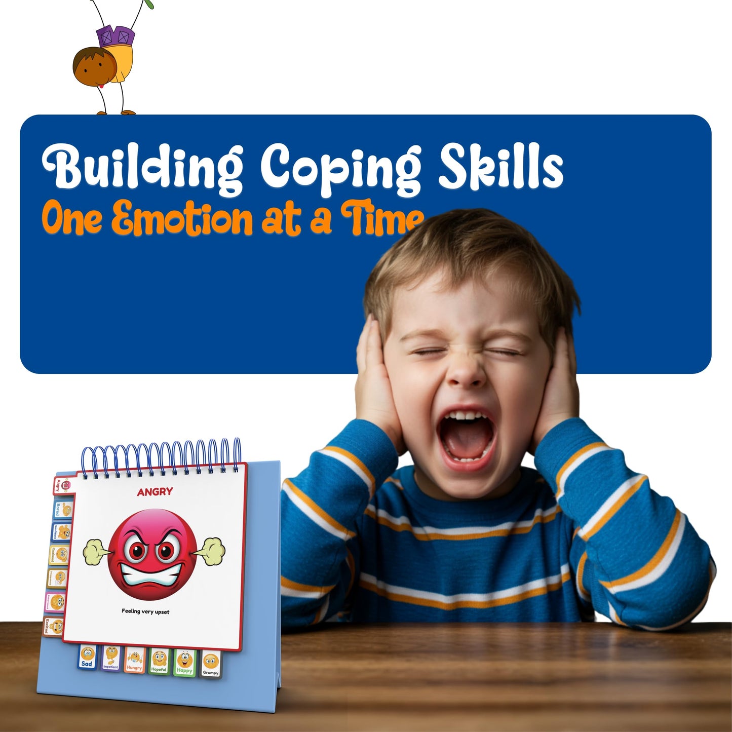 Thought-Spot I Know What to Do Flipbook | Emotions Wheel & Feelings Chart | Emotional Regulation Tool for Home, Class, or Calm Down Corner | Helps Kids Learn Coping Skills | Autism Must-Have