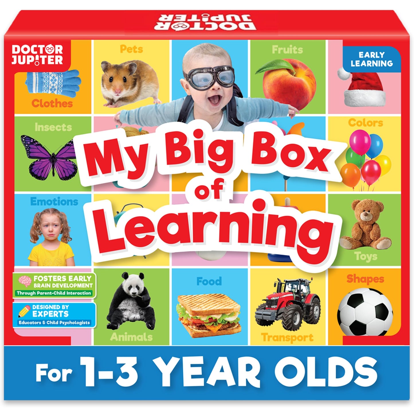 Doctor Jupiter My Big Box of Learning | Toys for Toddlers Ages 1-2-3 | Toddler Learning & Educational Activities for 1+ Year Old Boys & Girls | Gift Ideas for Birthdays
