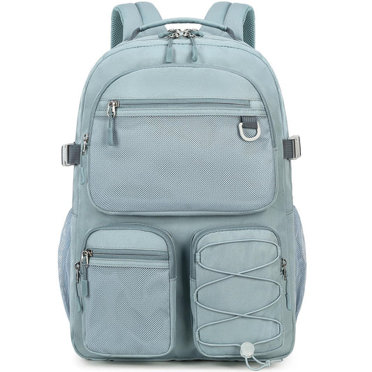 Lohol Water Resistant Backpack with Mulitiple Pockets for School Travel Outdoor College, 15.6 inch Laptop Daypack for Men and Women (Blue)