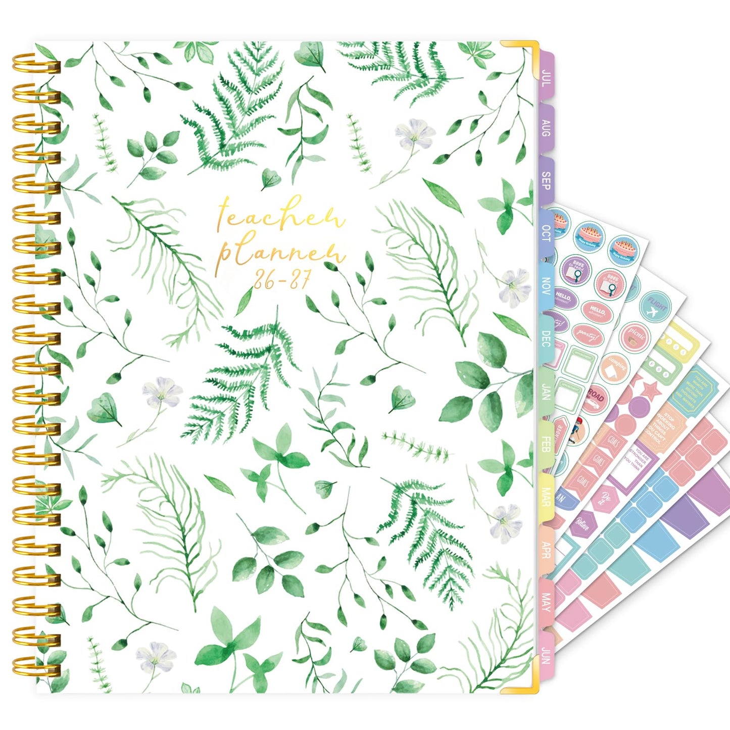 Teacher Planner 2026-2027, 8.5"x11" Large Academic School Year Planner from July 2026 to June 2027, Weekly & Monthly Lesson Planning Book with Pocket & Stickers for School Teachers Supplies
