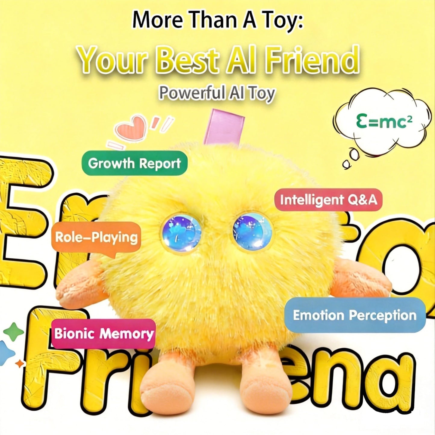 CINQALETHE Emotional Support AI Robot Toy Companion Pet – Smart Interactive Plush Toys for Kids, Realistic Intelligent Robotic Stuffed Pets with Emo AI Technology,Gift for Boys & Girls 3-8 Years Old