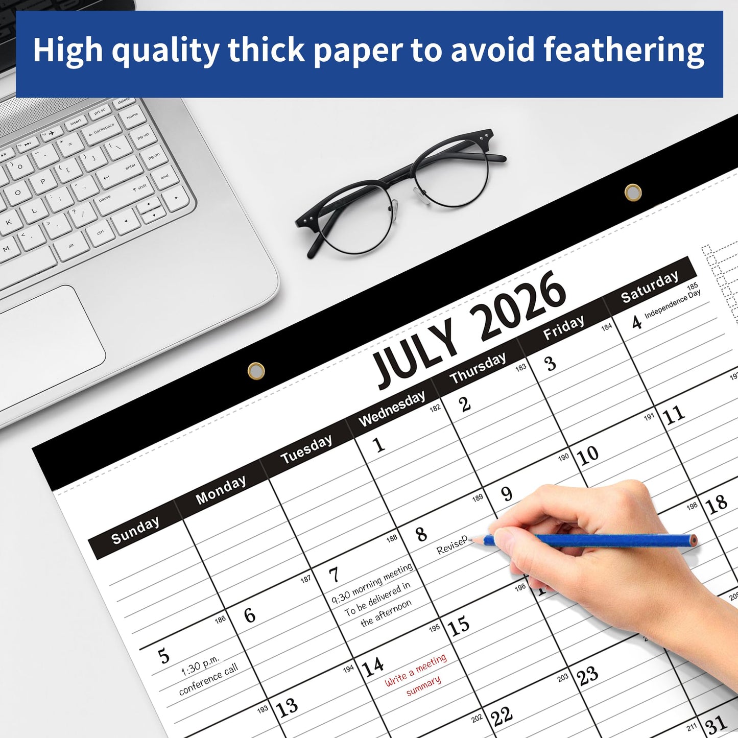 Desk Calendar 2026-2027,July 2026 to December 2027, Desk calendar 2026-2027 with to-do list,2027 Calendar 18 Months,Calendar 2026-2027-17" x 12" for Home or Office.