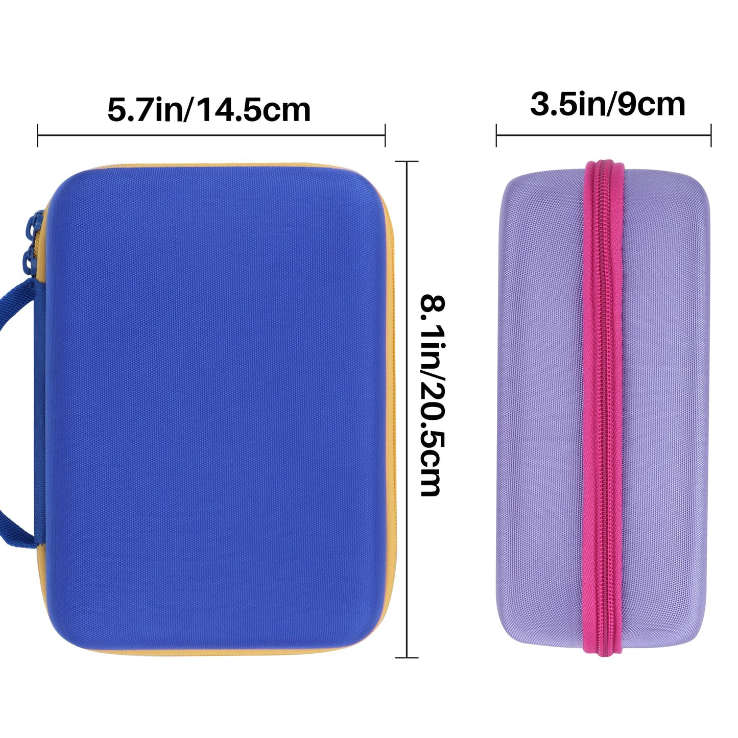 Lebakort Storage Case Compatible with LeapFrog Fridge Phonics Magnetic Letter Set (Sky Blue+Yellow Case)