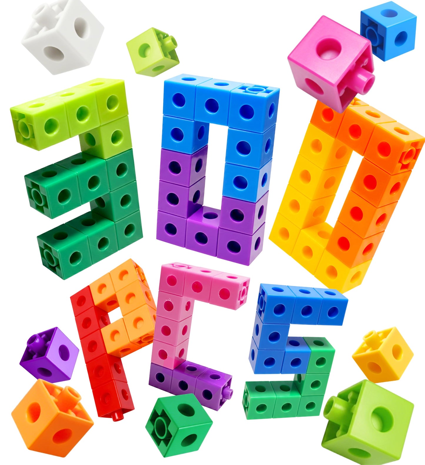 Dotimo 300-Piece Math Linking Cubes for Kids Ages 4-8 – Educational Counting Blocks & Snap Manipulatives – 10 Colors Counting Cubes for Preschool Learning, Classroom & Homeschool(300-Cubes)