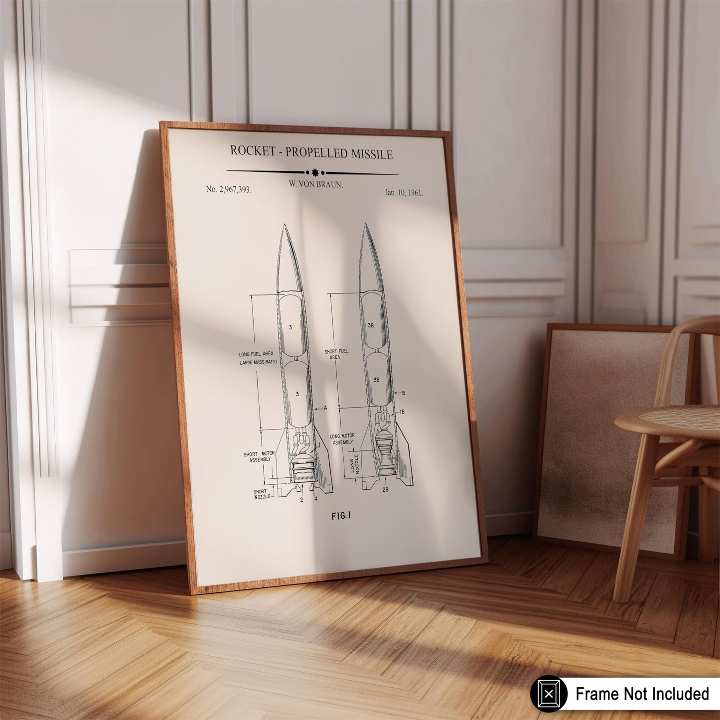 Monem Art 6-Piece Space Exploration Blueprint Print - Space Patent Poster - Rocket, Spaceship, NASA & Satellite Art - Technical Drawing Wall Design - Dorm or Office Decor - 8x10 UNFRAMED Wall Art