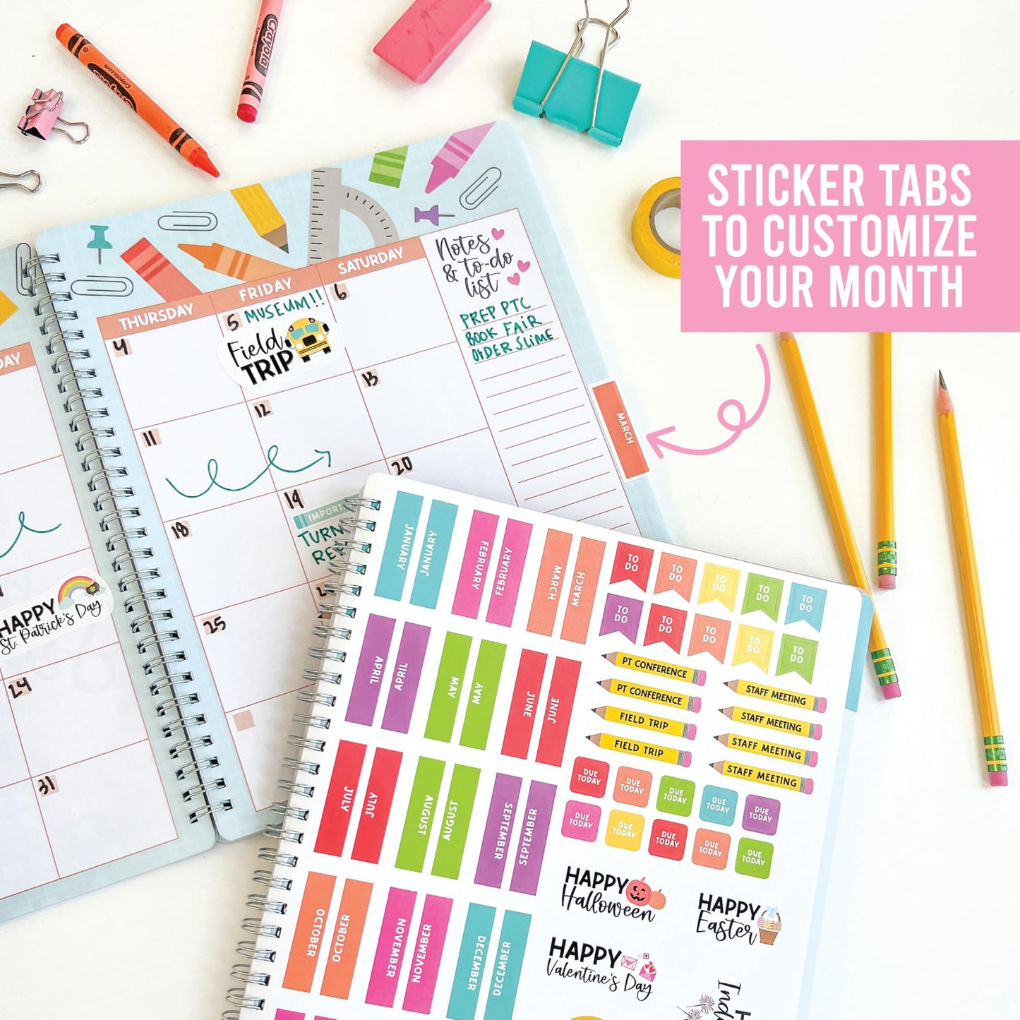 Hadley Designs Teacher Planner 2025-2026 – Lesson Planner Book for Teachers Must Haves, Undated Teacher Planners, Lesson Plan Notebook, Homeschooling Planners, Teachers Appreciation Gifts