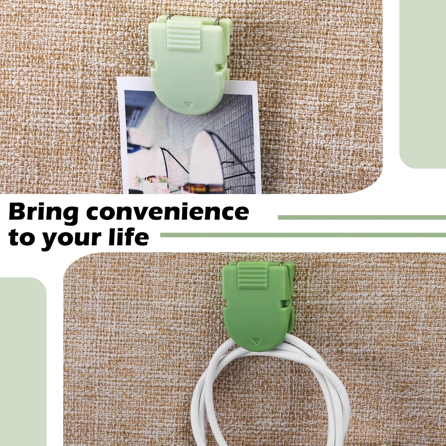 Feifeiya 15 Pcs Cubicle Clips Fabric Panel Cubicle Accessories Fabric Partition Panel Wall Clip Office Photos Wall for Notes Memos Standard Size, 40-Sheet Capacity (Sage Green)