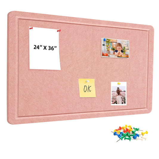Large Bulletin Board - Foldable 24x36 Inches Cork Board Alternative, Self-Adhesive Felt Bulletin Board for Wall, Home Office Classroom Decor