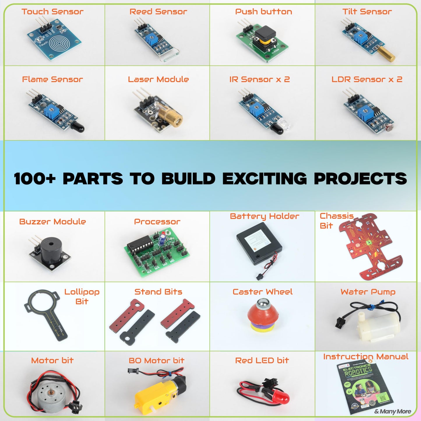 ButterflyEdufields 40in1 STEM Robotics Kits for Kids 8-12 Years | DIY Robots Projects for Kids with Electronics Board & Sensors | Best Educational Homeschooling Gift for 8 10 12 Years | 100+ Parts