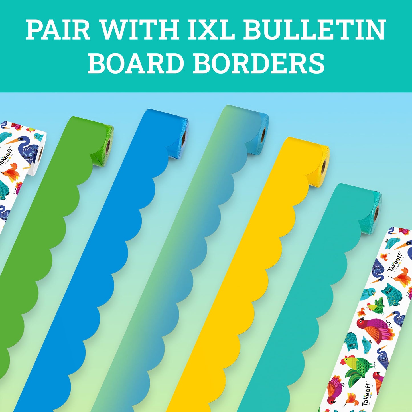 Our IXL Progress 18PC Dry Erase Bulletin Board Set, Header, Write-On Wipe-Off Posters, and Colorful Cardstock Cutouts, Goal Trackers Charts and Teacher Supplies for Classroom Management