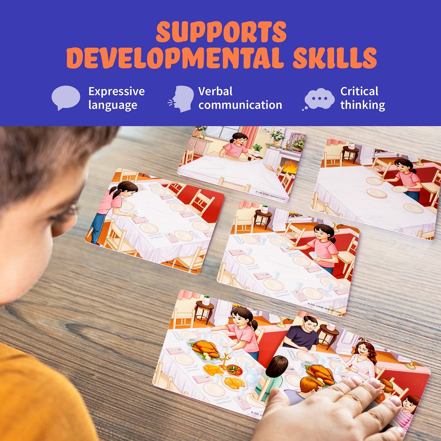 SPARK INNOVATIONS Holiday Tell A Story Cards, Sequencing Game, Speech Therapy Materials, Autism Game, ABA Therapy Materials, Social Skills Games, ESL, ELL