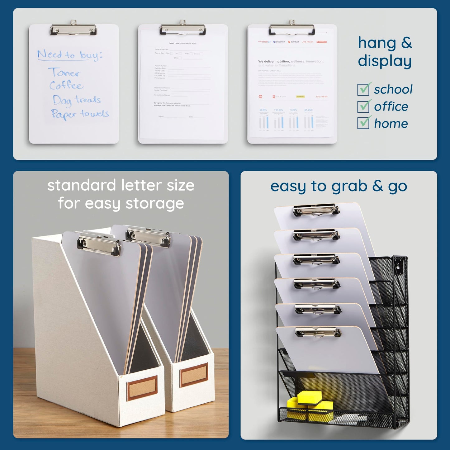 Blue Summit Supplies 30 Pack Dry Erase Clipboard, Whiteboard Clipboard for Classroom, White Board with Front Surface and Low Profile Clip, Designed for Classroom and Business Use