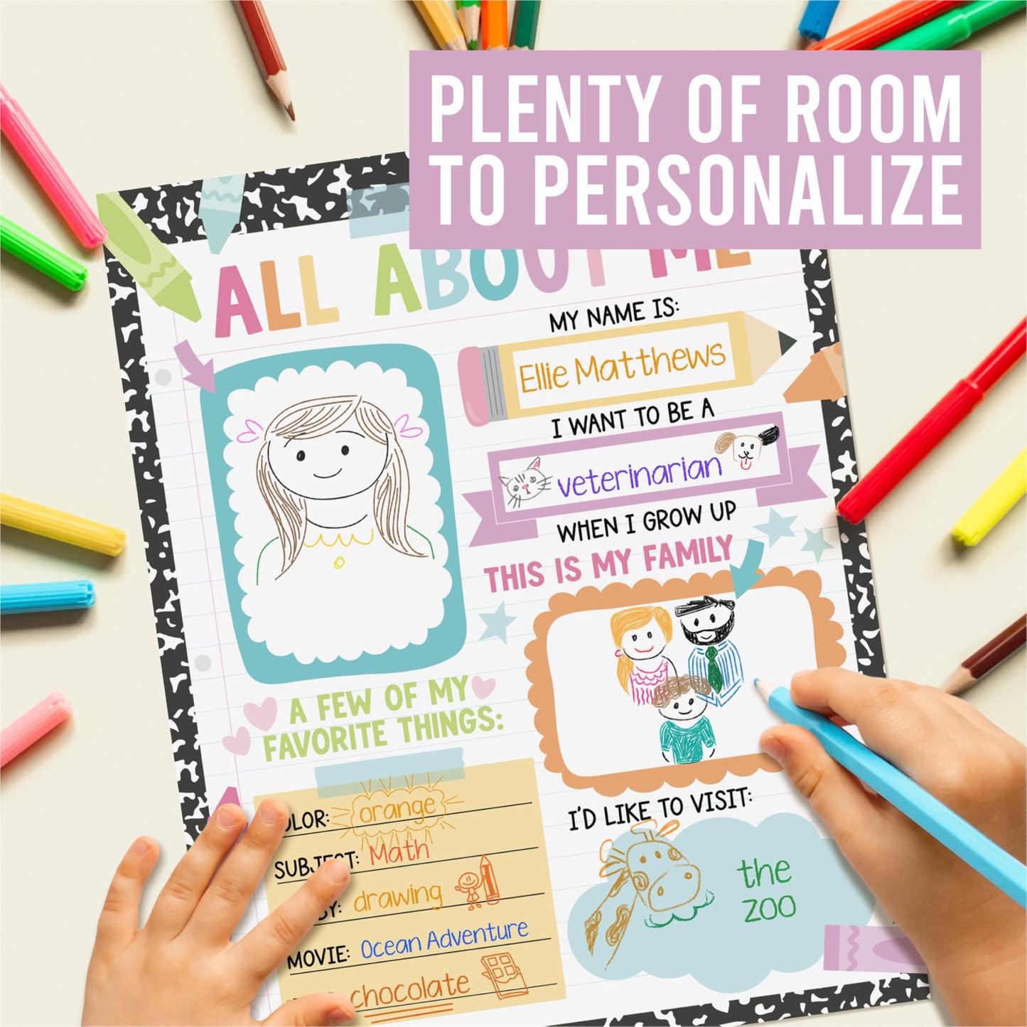 All About Me Posters for Classroom Must Haves - 20 Star Student Poster, 100 Days of School Items, Star of The Week Poster Elementary Classroom Decor, End of School Year Teacher Supplies