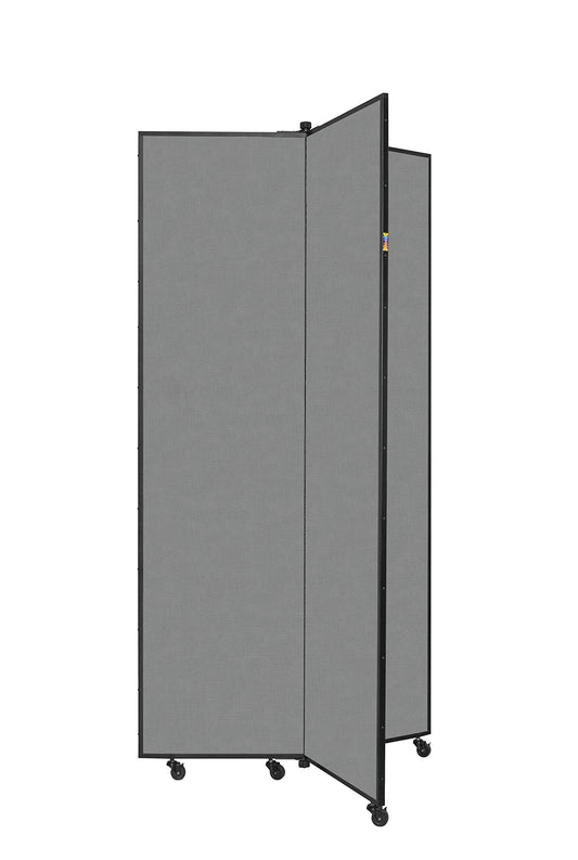 Screenflex Display Towers, Portable Wall Divider Boards for Art Show Partitions, Classroom Panels and Offices - 5'9”H x 3'1”W - 3 Panels - Stone Fabric