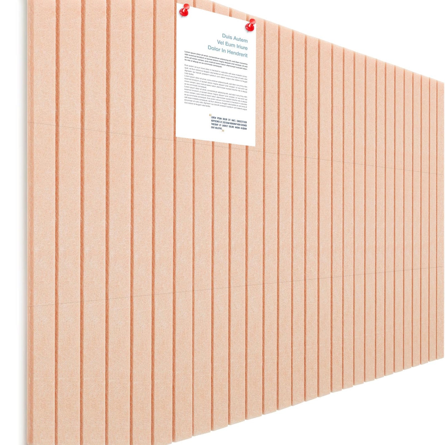 Honoson 12 Pack 48"x 36" Large Cork Board Alternative Felt Bulletin Board Wall Tiles with Safe Square Adhesive Roll Cork Tiles for Walls Home Office Classroom Back to School Pin Panels(Peach)
