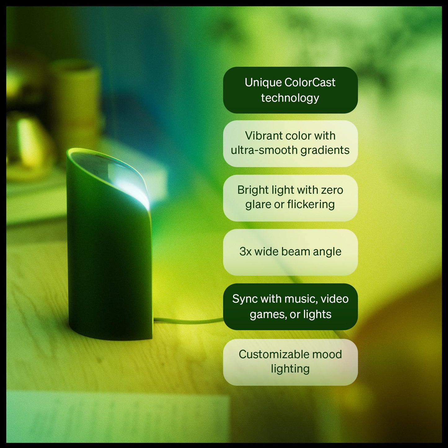 Philips Hue Play Smart Wall Washer Light, Bluetooth Compatible, Voice Control, 1-Pack, Black, Model 590166