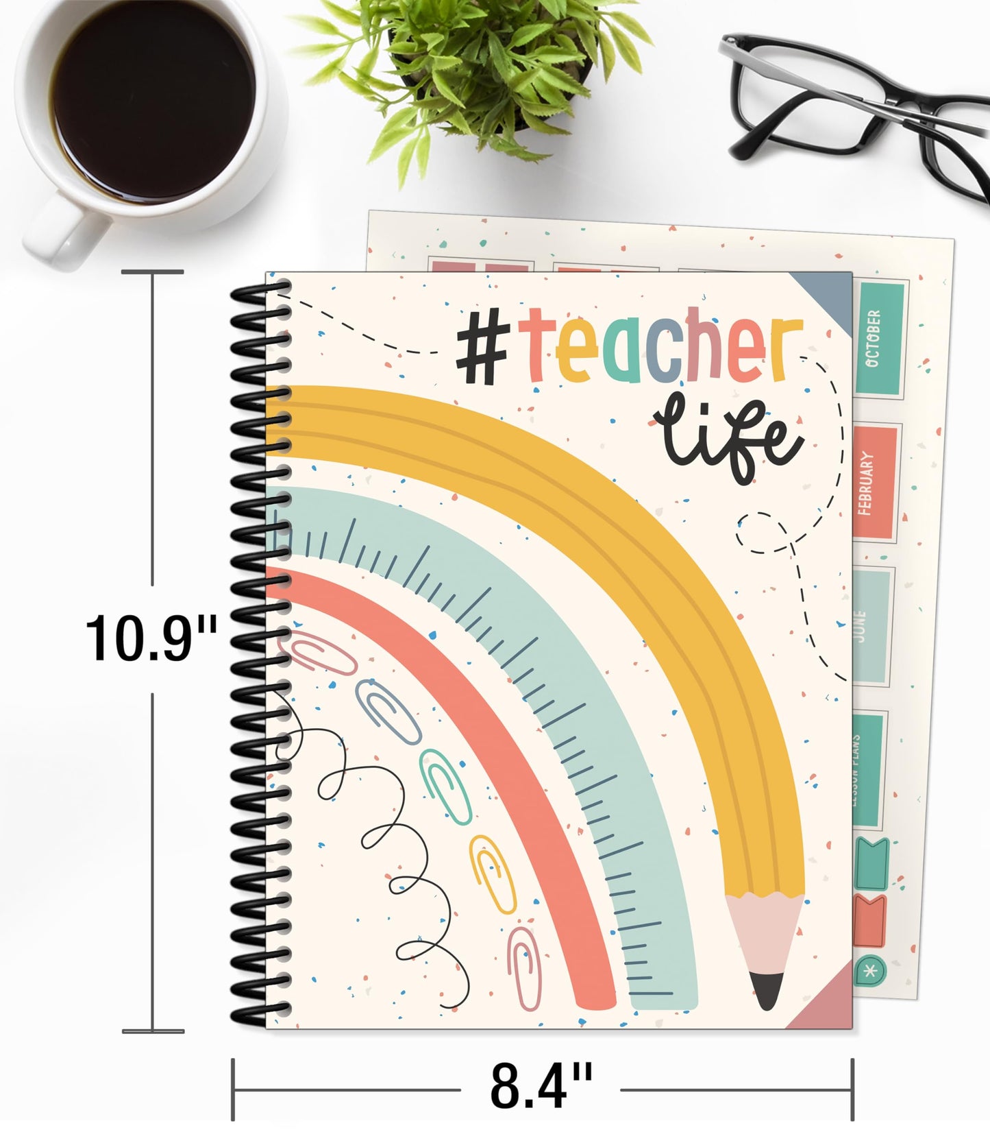 Carson Dellosa We Belong Teacher Planner 2026-2027, Undated 8" x 11" Lesson Plan Book with Stickers, Class Schedule, Weekly Calendar, Classroom Must Haves, Homeschool Essentials, Classroom Must Haves