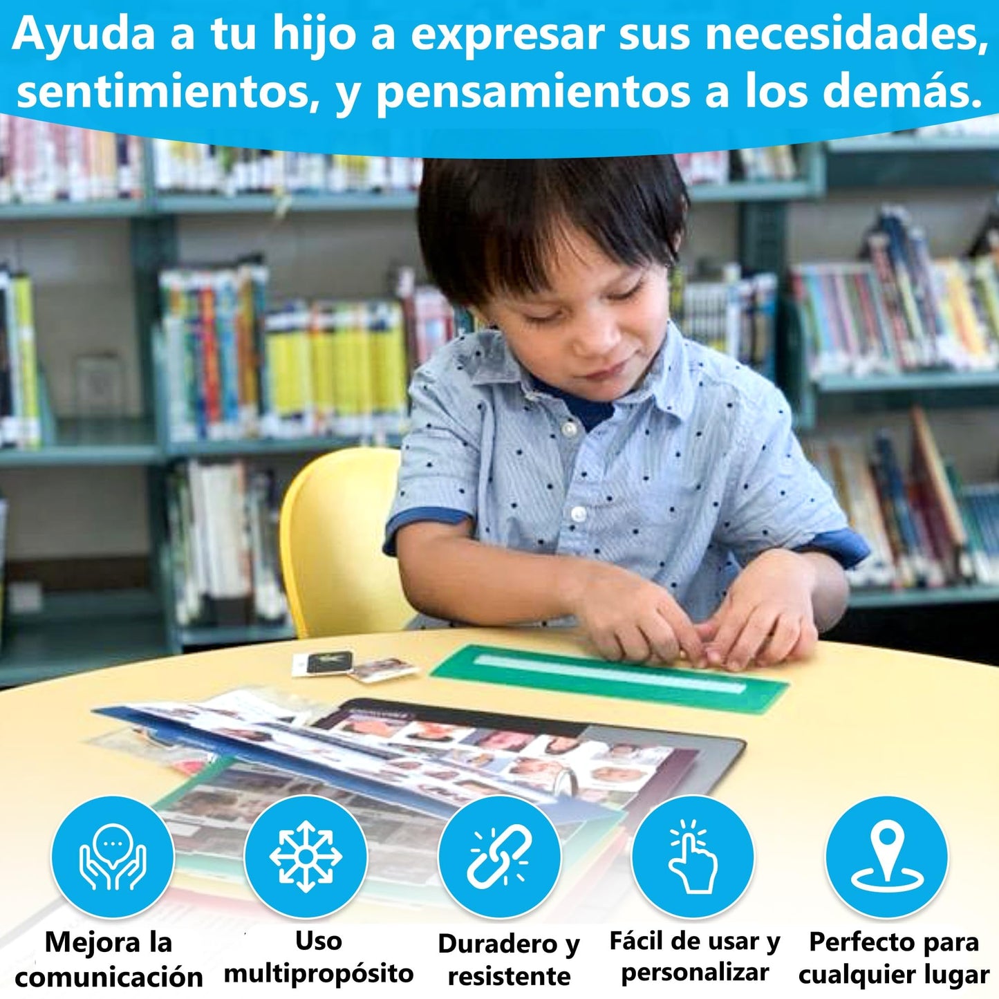 Visual Communication Book,162 ASD Photo Picture Cards: Autism Language Vocabulary, Speech Articulation Therapy, ADHD & Aprexia Learning (Spanish Laminate Real Photo Book, Small)