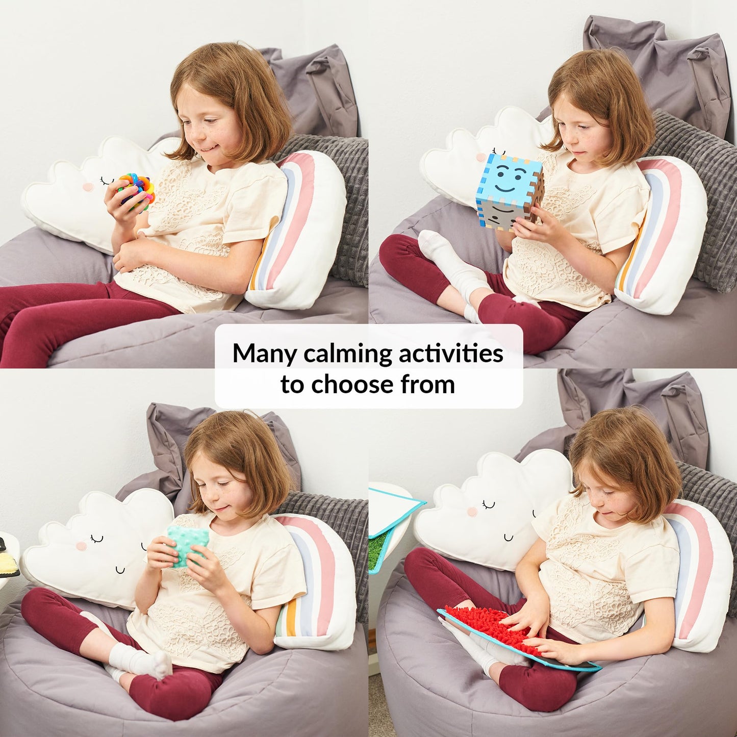 ODOXIA Calm Down Corner | Classroom and Special Education Must Haves | School Items for Kids | Kit with Sensory Mats, Posters, Solutions Wall, Sensory Toys