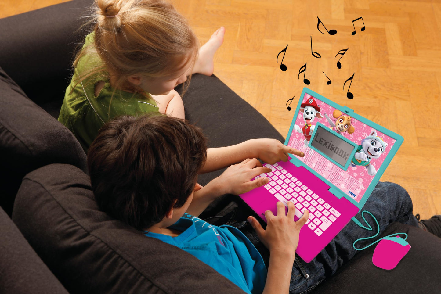 Lexibook, Paw Patrol, Educational and Bilingual Laptop in English/Spanish, Toy for Children with 124 Activities to Learn, Play Games and Music, Pink, JC598PAGi2