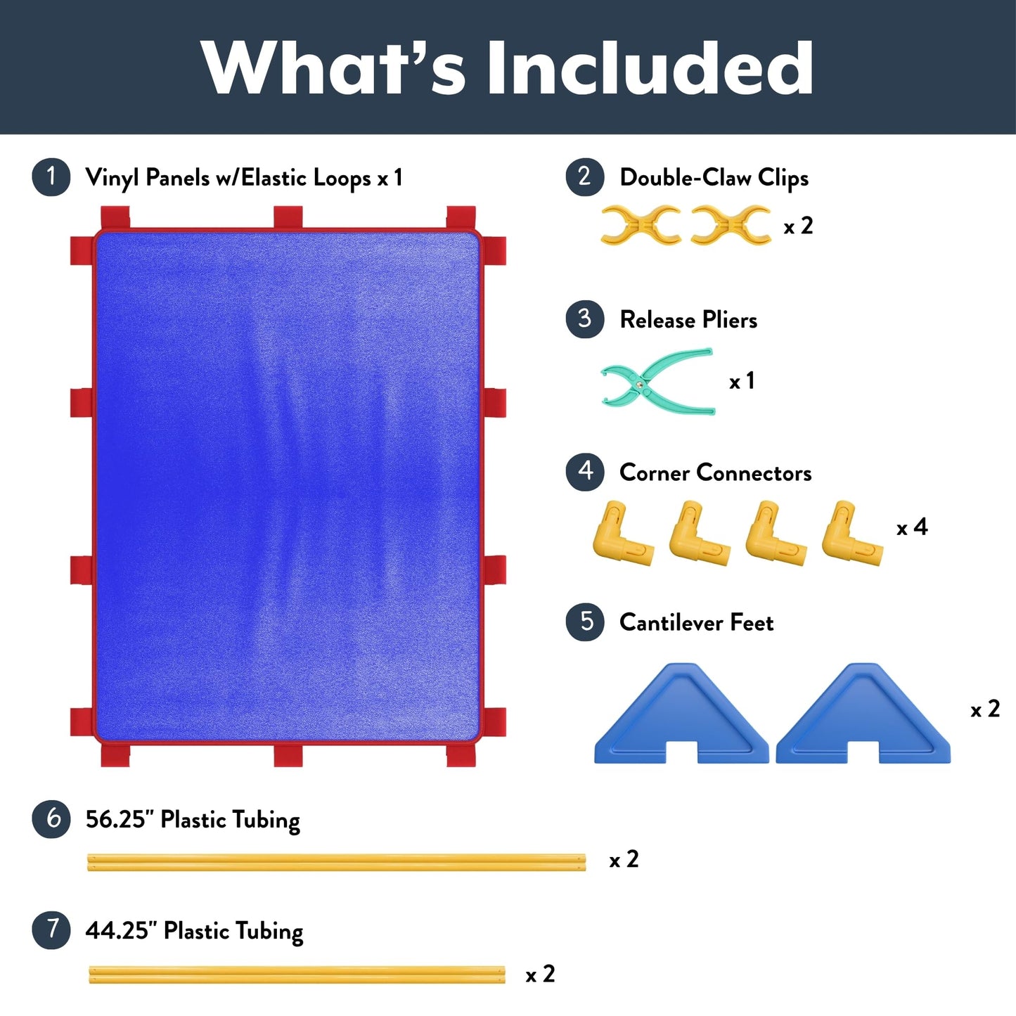 Children's Factory Big Screen PlayPanel, Kids Room Divider, Lightweight, Classroom Privacy Screen, Cantilever Feet, Plastic, Vinyl, 1 Panel, Blue