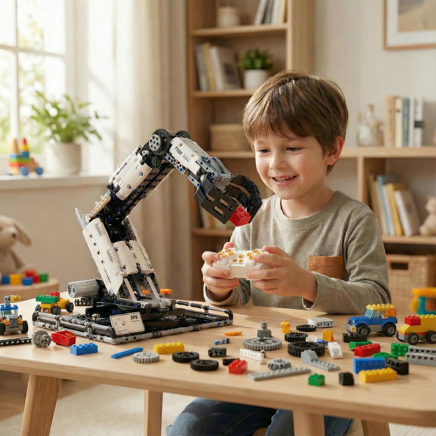 1029 PCS STEM Robotic Arm Kit for Kids Ages 8-16, Programmable DIY Robot Arm Building Toy with APP & Remote Control, Engineering Coding Robotics Kit, Educational Science Gift for Boys Girls