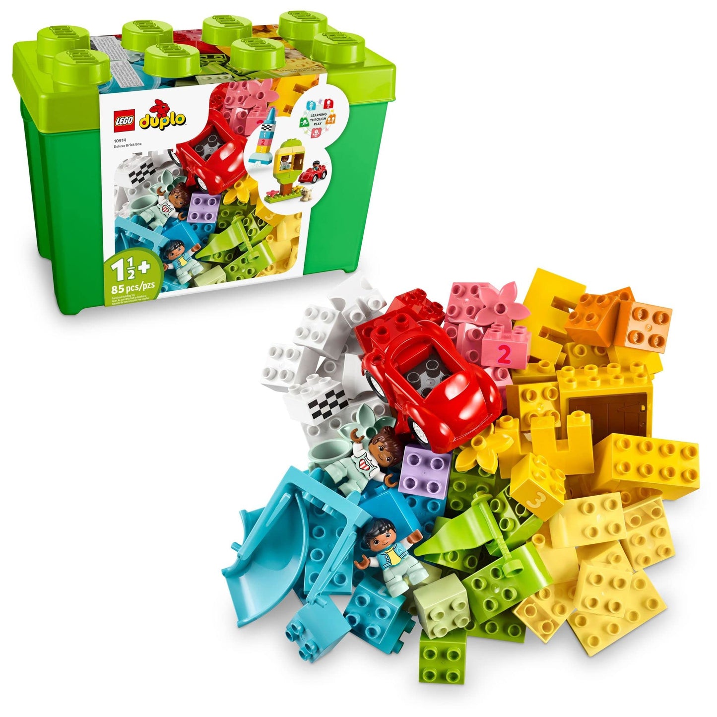 LEGO DUPLO Classic Deluxe Brick Box Building Blocks - Learning & Educational Toys for Toddlers, Preschool, Ages 1.5+ Years - Gift for Birthdays - Develop Fine Motor Skills - 10914