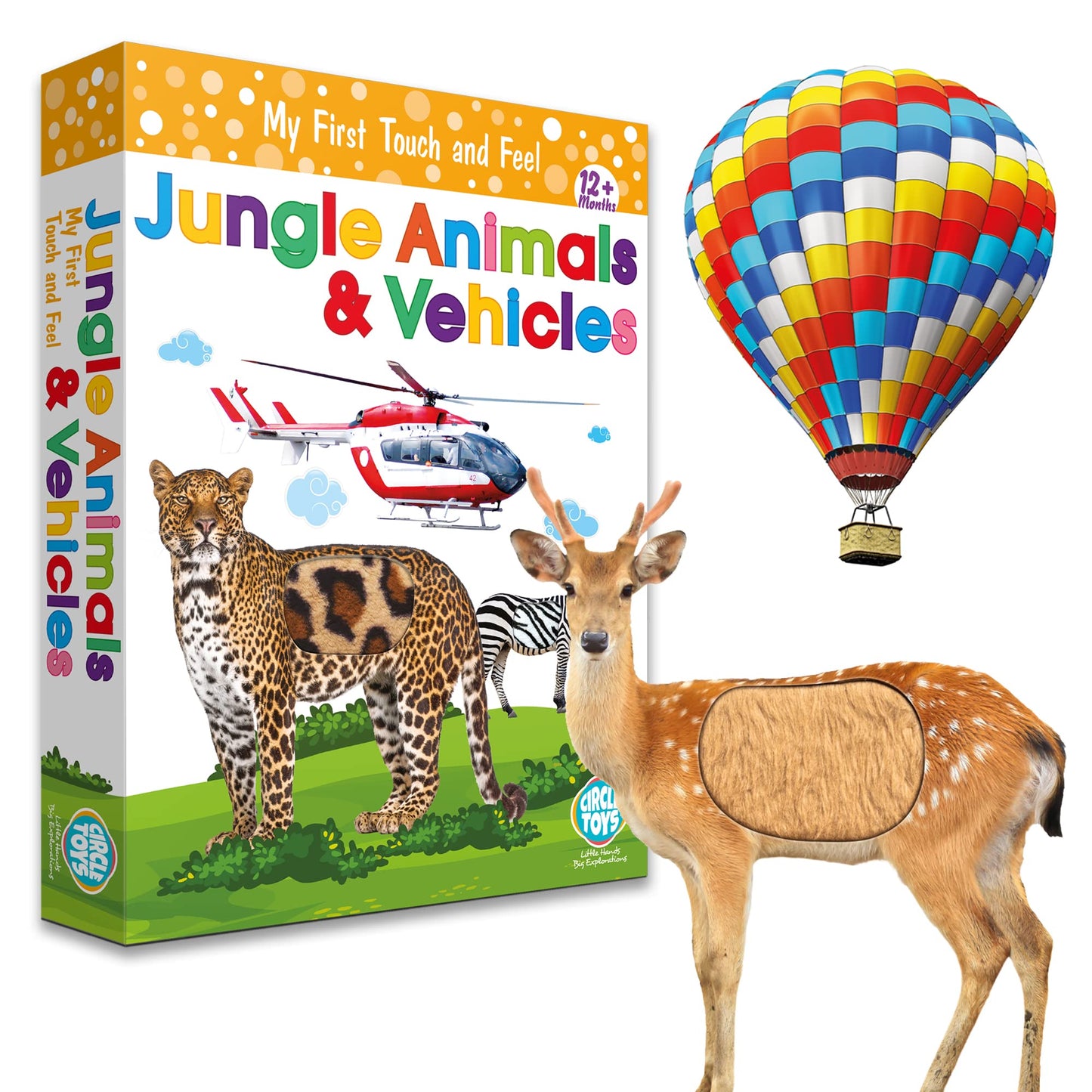 My Touch and Feel English Spanish Bilingual Picture Double Sided Sensory Flash Cards for Infant, Toddlers, Kids, Learn Animals, Fruits, and Vehicles, Fun Learning and Educational Flashcards