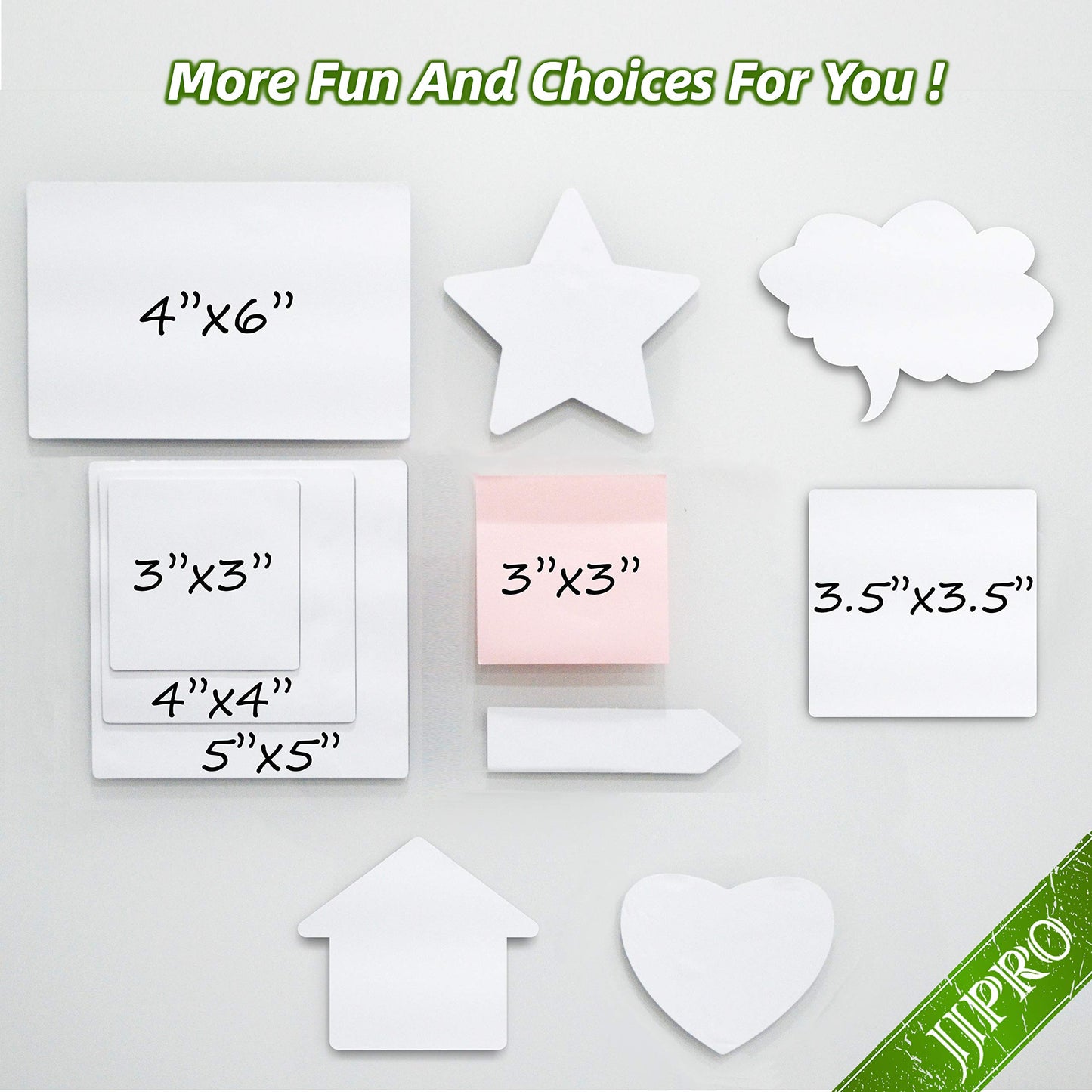 Dry Erase Sticky Notes. Reusable Whiteboard Stickers 4"x4" - 24 Pack. Suitable for All Smooth Surface. Great for Labels, Lists, Reminders and Decals. Washable, Removable