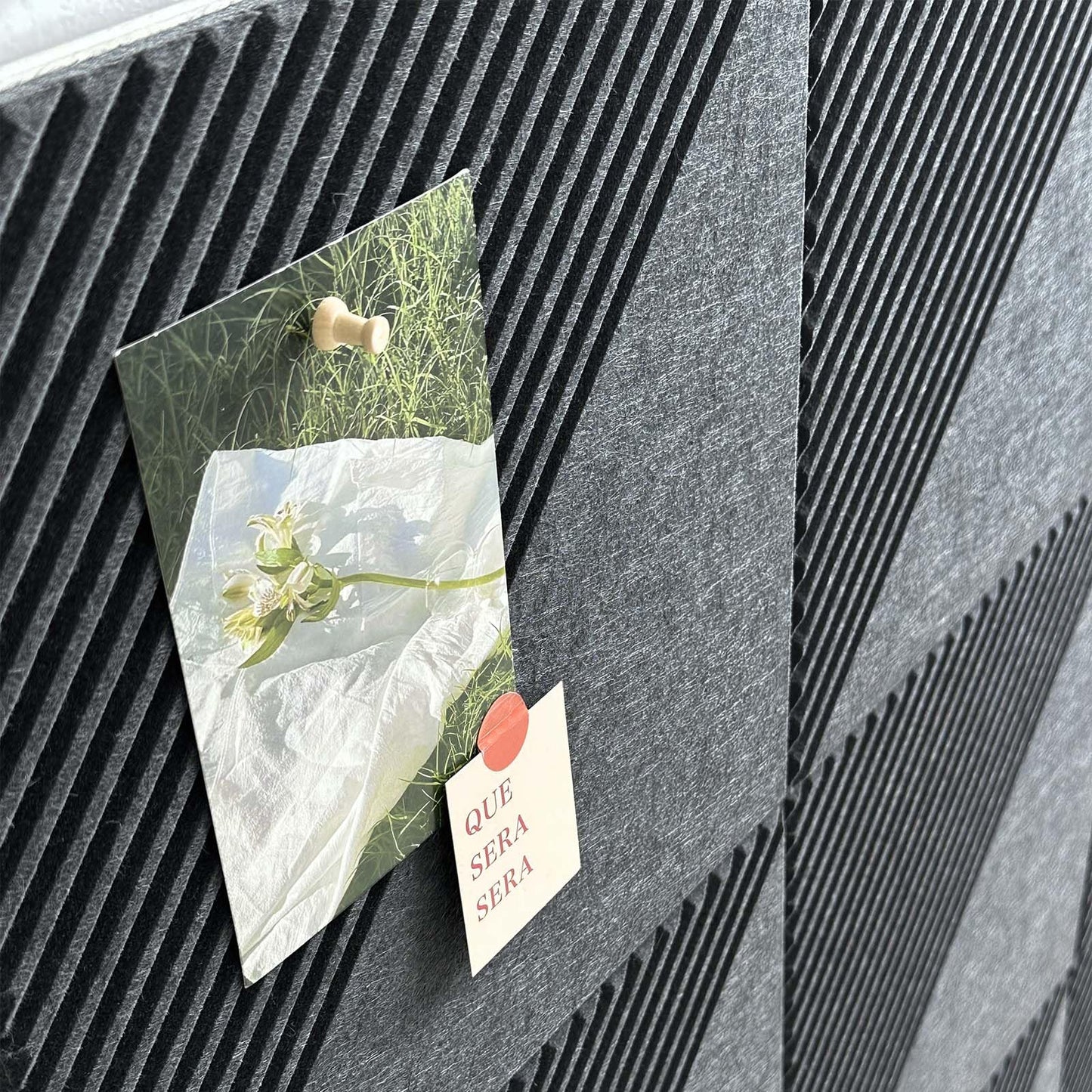 Large Cork Board for Walls 48"x 36", 12 Pack Felt Wall Tiles with Safe Removable Adhesive Tabs, Cork Board for Office,Pinboard Bulletin Board - Dark Grey
