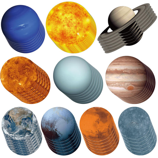 60 Pcs Solar System Cutouts for Bulletin Board Planet Cutouts for Teachers Back to School Classroom Decorations Astronomy Bulletin Board Outer Space Science Classroom Bedroom Universe Theme Party