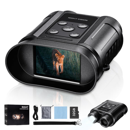 Gifts for Men and Teen Boys,Night Vision Goggles,Night Vision Binoculars,32GB Card Included, Photo/Video Capture,Outdoor Tools for Education, Wildlife Watching,Birthday Gifts for Boy,Men,Gift for Dad