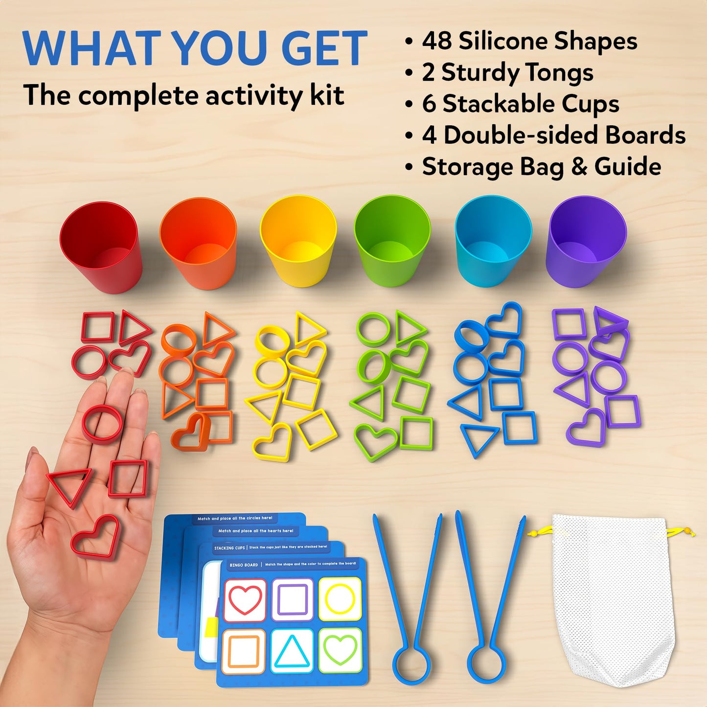 Skillmatics Silicone Rainbow Sorting Game - Learning & Educational Toy, Sorting, Counting & Sequencing Skills, Gift for Toddlers & Preschoolers Ages 3, 4, 5, 6