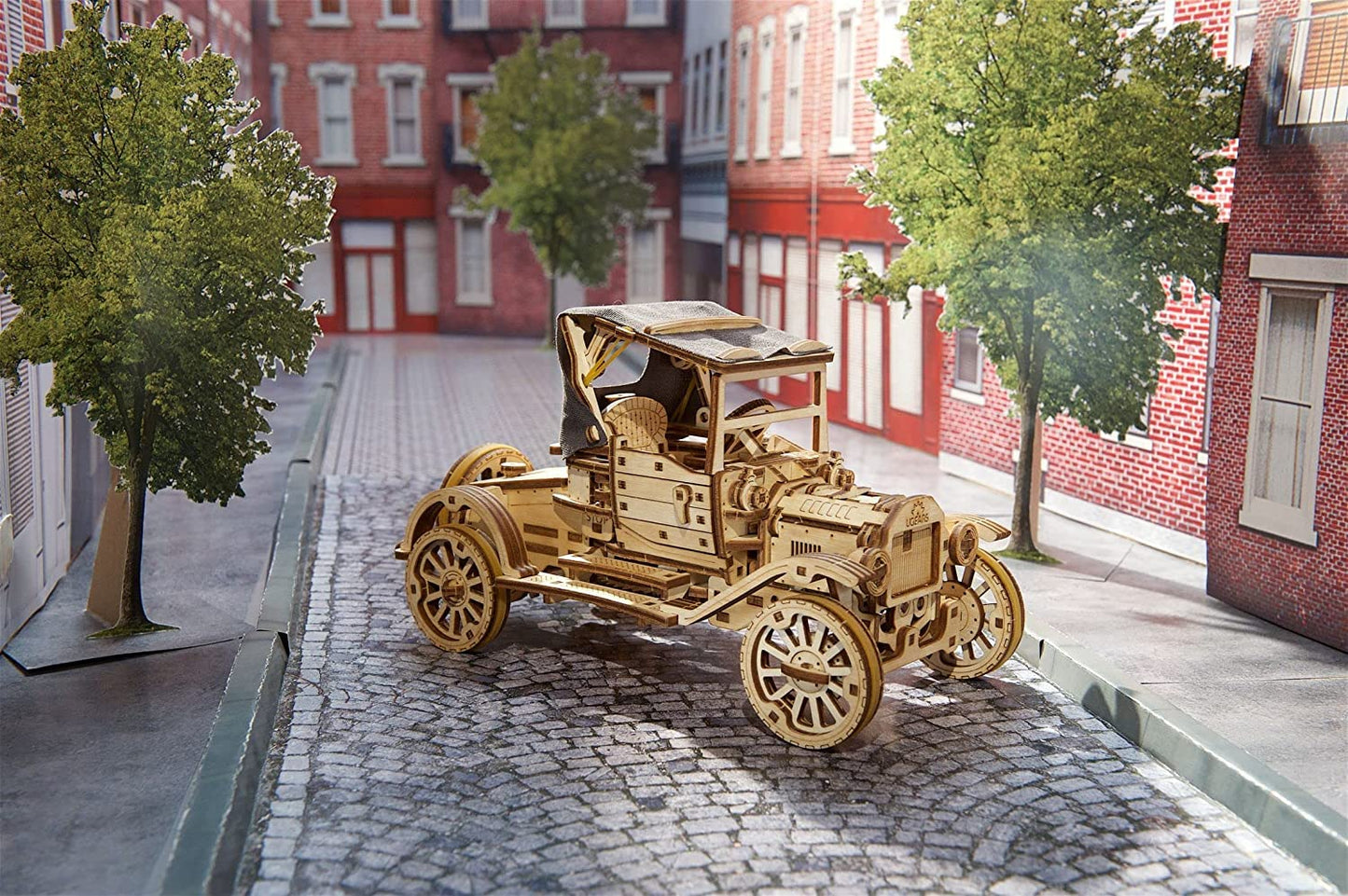 UGEARS Retro Car Model T 3D Wooden Puzzles for Adults - Wooden Model Kits for Adults Model Classic Car Kits Hobbies for Men Models for Adult to Build Brain Teaser, Hobby Set