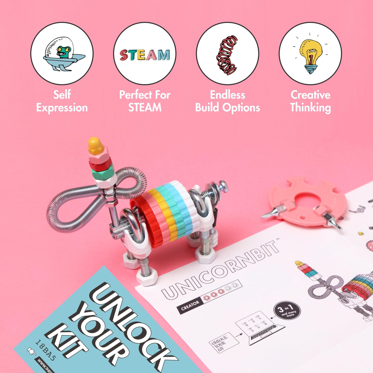 The Off Bits Animals Collection: Creative Robot Toy Model Kit for Kids 6+, Engaging Toy Building Sets for Boys and Girls, Build Your Own STEM Building Toys Engineering Kit