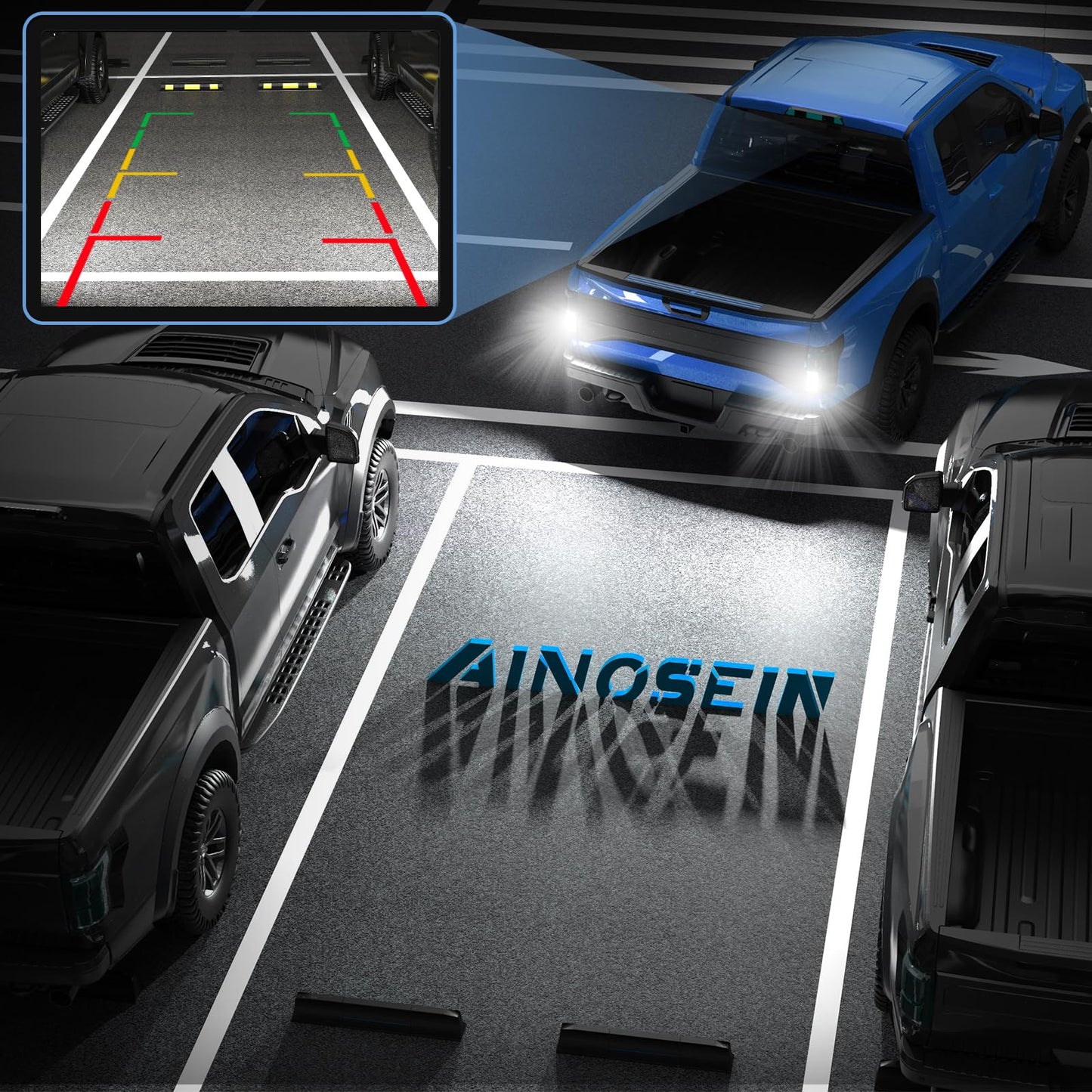AINOSEIN LED Bulb 3156/3157 White for Reverse Light, Error Free, Built-in Resistor, Aluminum, Brighter Than 3030, Anti Hyper Flash