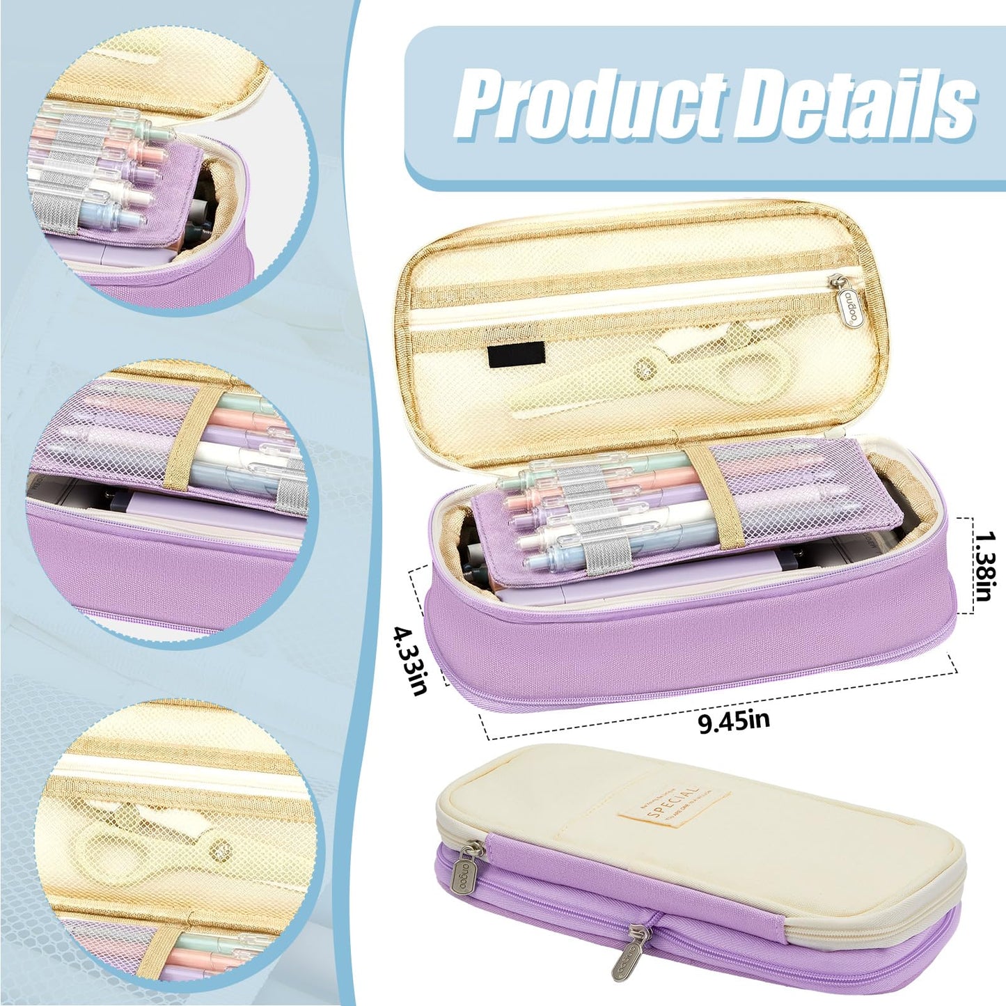 Jutom 39 Pcs Aesthetic Book Annotation Kit Highlighter with Case Bag Gel Pen Transparent Sticky Note Taking Bible Supplies(Purple,Cute Style)