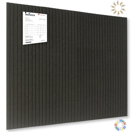 YOUDEFUL Large Cork Board Alternative-12 Pcs Self-Adhesive Felt Bulletin Board Tiles, Felt Pin Board Cork Board Tiles for Home Office Wall Decor, Tack Board 47"x35" (Black