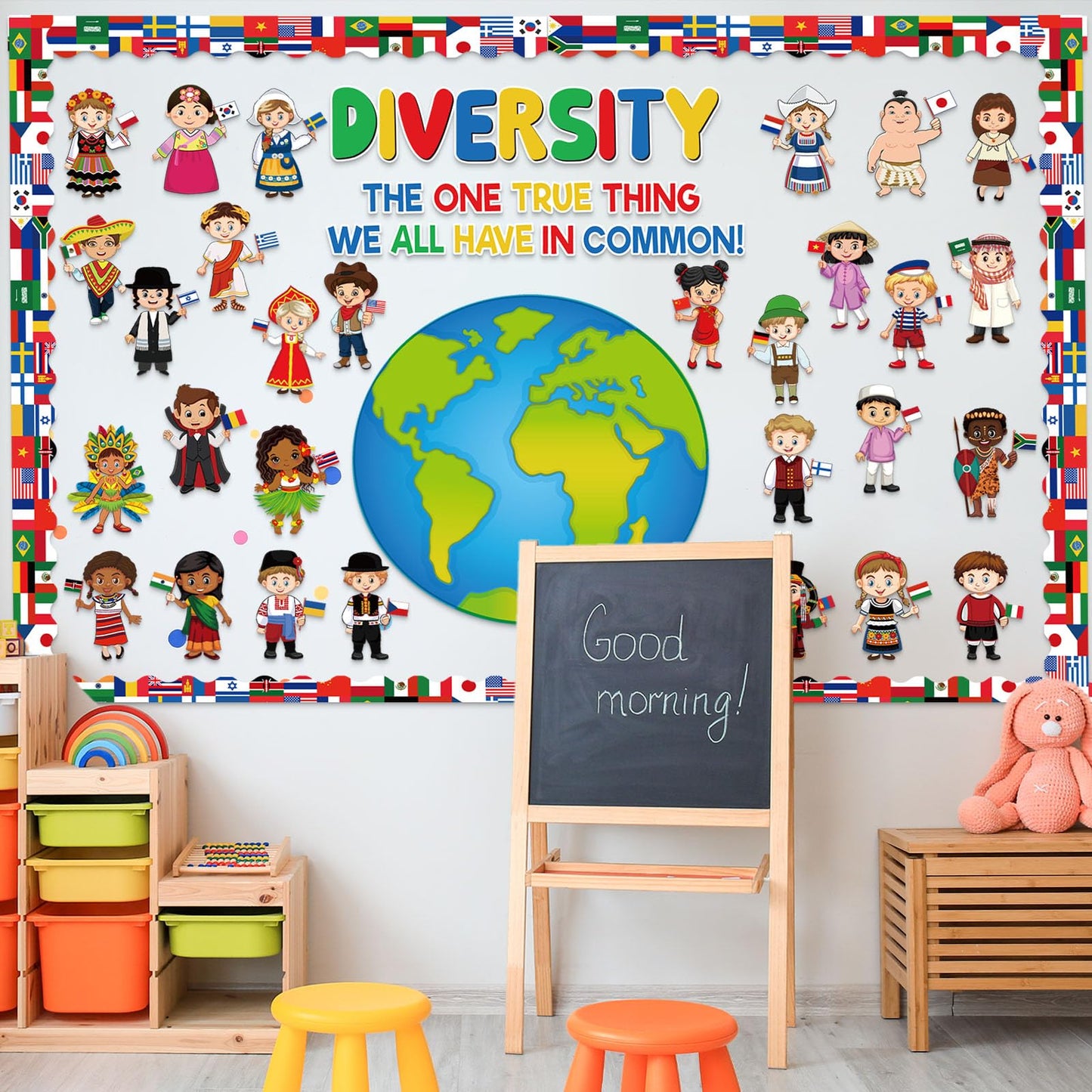 Diversity in Common Multicultural Bulletin Board Decorations Diversity Bulletin Board Decoration Earth Day Activities Educational Classroom Decor Paper Cutouts For Multicultural Classroom Decor