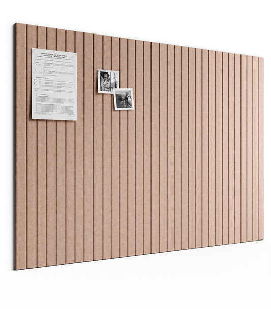 Bumusty Large Cork Board Alternative-48 x 36" Felt Bulletin Board Tiles, with 30 Pushpins, 70 Adhesive Tabs, Fine-Stripe 12-Pack, Cork Boards for Office Push Pin Board Felt Board-Terracotta