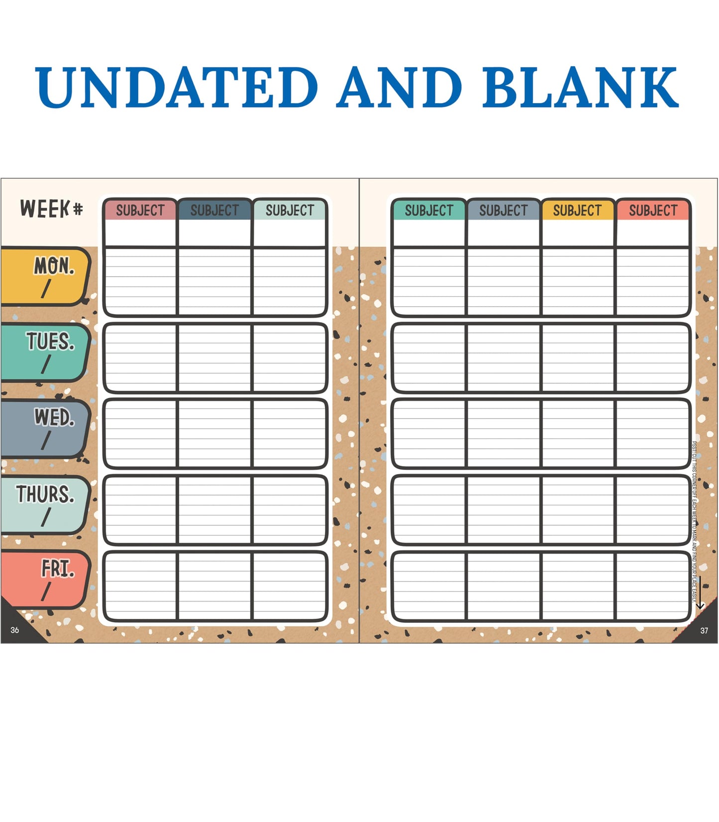 Carson Dellosa We Belong Teacher Planner 2026-2027, Undated 8" x 11" Lesson Plan Book with Stickers, Class Schedule, Weekly Calendar, Classroom Must Haves, Homeschool Essentials, Classroom Must Haves