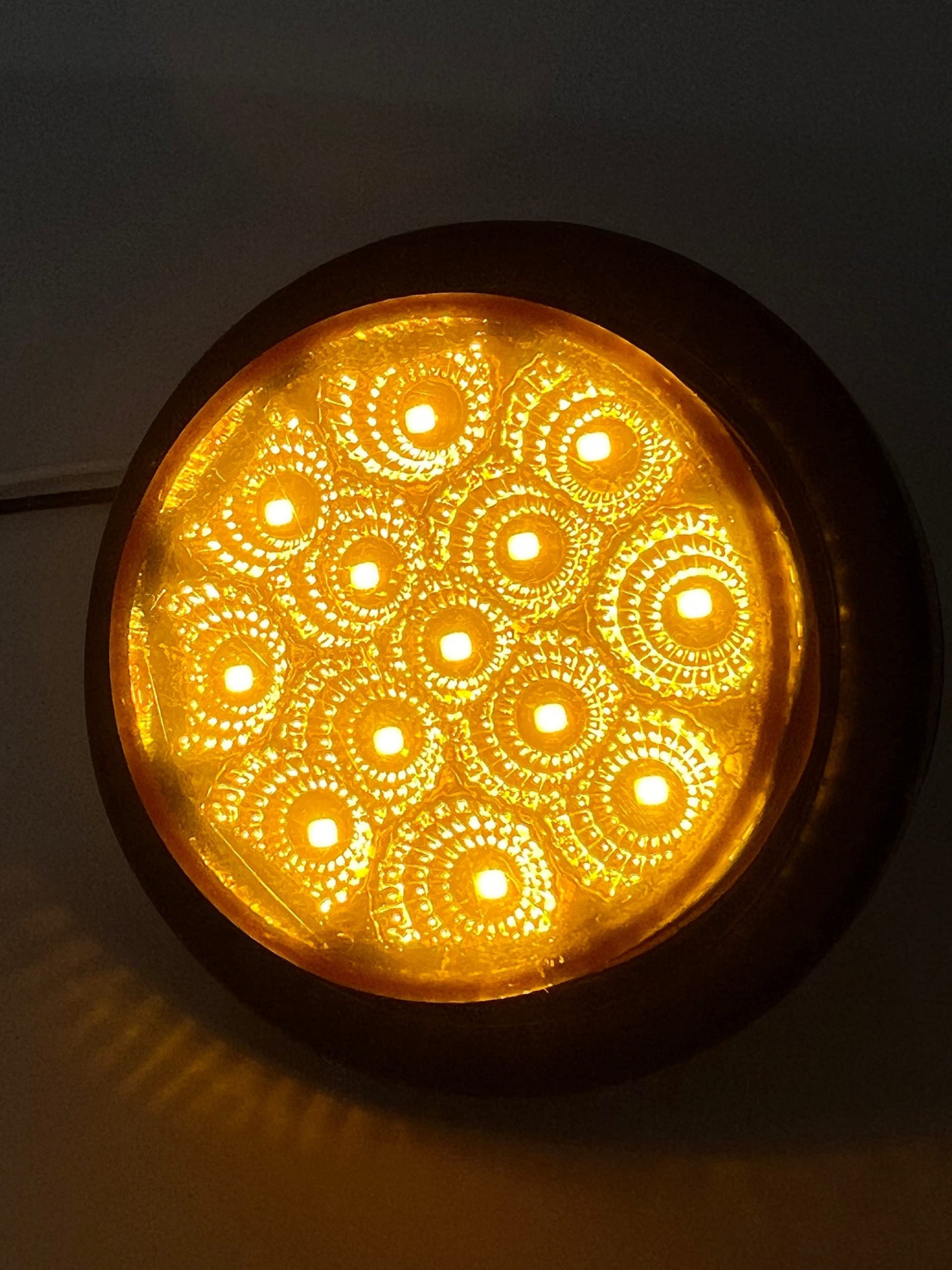 All Star Truck Parts Amber LED Clearance Marker Lights Kit, 10x 2.5in Round, 13 Diodes, Waterproof, Model ASA2513A10-N