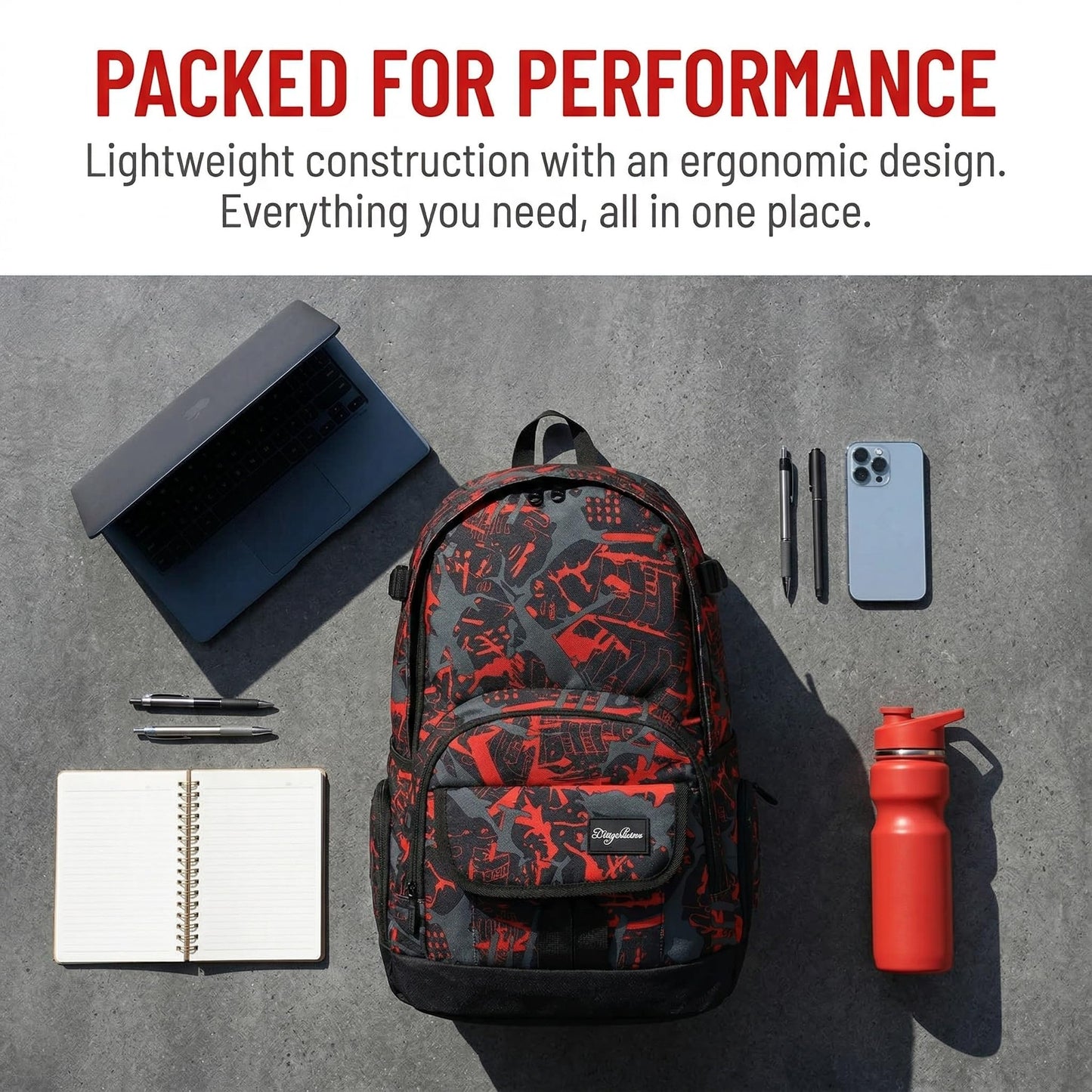 rickyh style School Backpack Travel Bag for Men & Women Lightweight College Back Pack with Laptop Compartmen