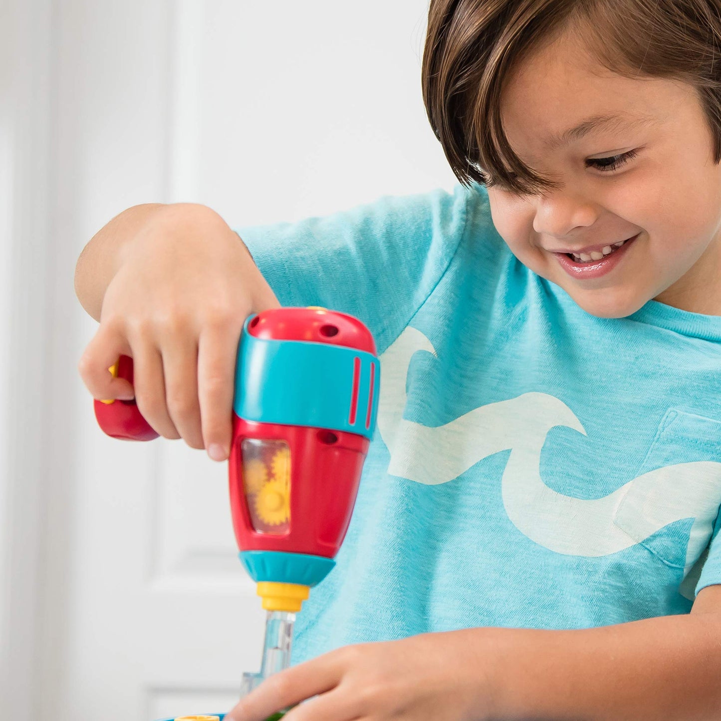 Educational Insights Design & Drill Power Drill Compatible with All Sets, Real Working, Kid-Friendly Toy Tool