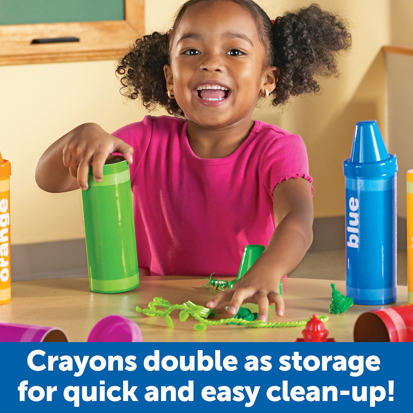 Learning Resources Rainbow Sorting Crayons - Toddler Gifts, Toddler Accessories, Jumbo Stacking Toys, Fine Motor Skills, Classroom And Preschool Activities, Montessori