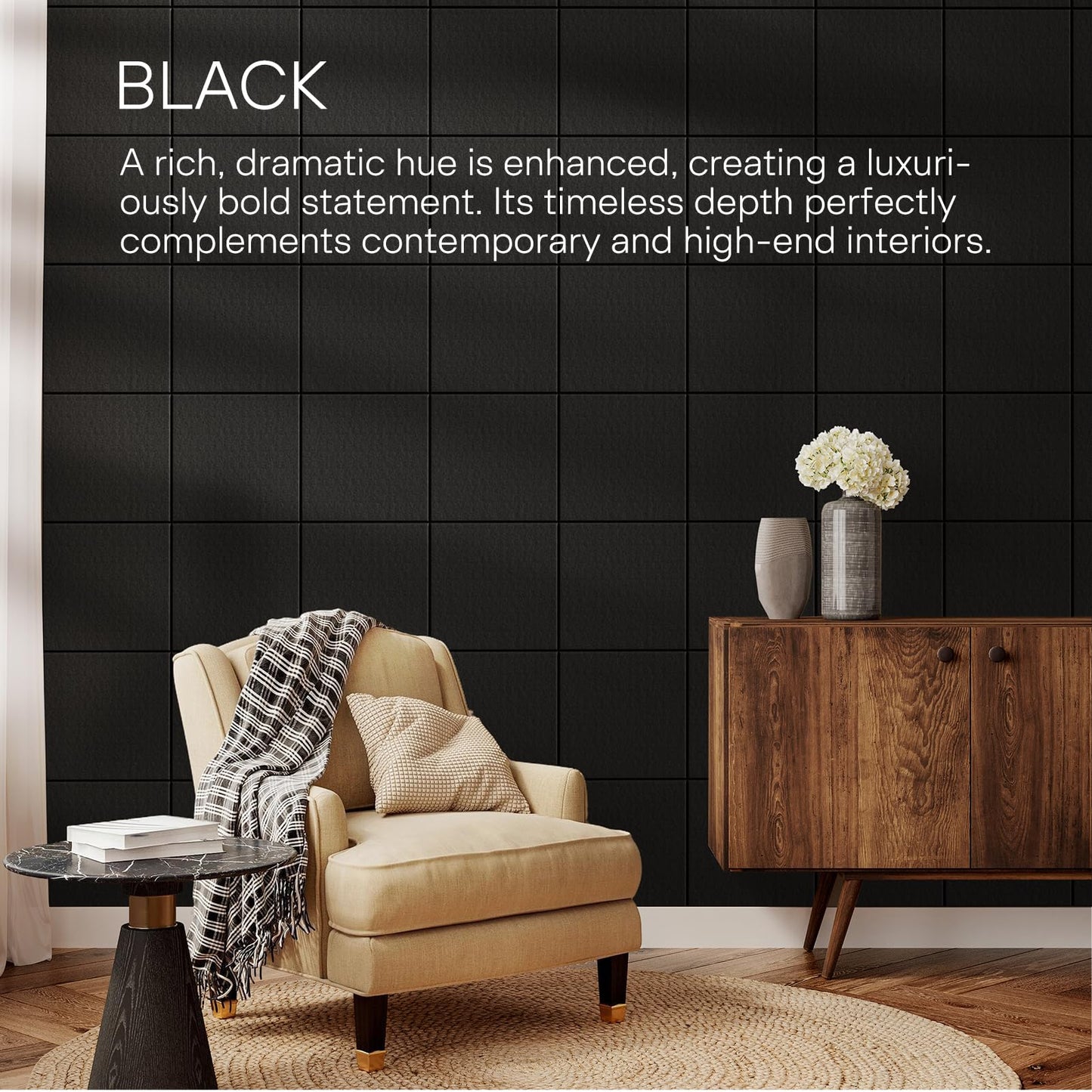 MaxGear Large Felt Bulletin Board 36" x 24", Cork Board Alternative, 6 Pack Black Felt Wall Tiles with Push Pins, Cork Boards for Walls Pin Board for Office & HomePanels