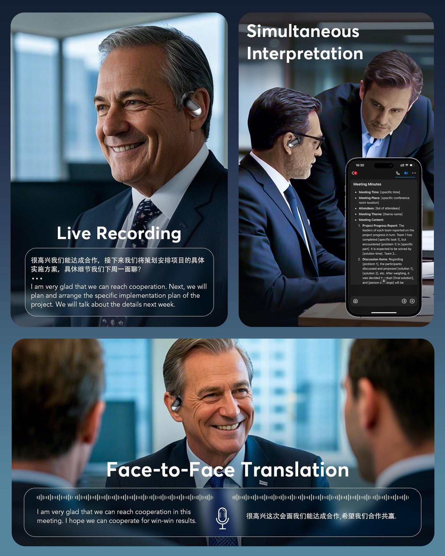 Paekole AI Translation Earbuds Real Time - H9 Instant Bluetooth 6.1 Translator: 198 Languages, No Subscription | Open Ear Design, 6 Modes, 60H Audifonos Traductores Inglés Español