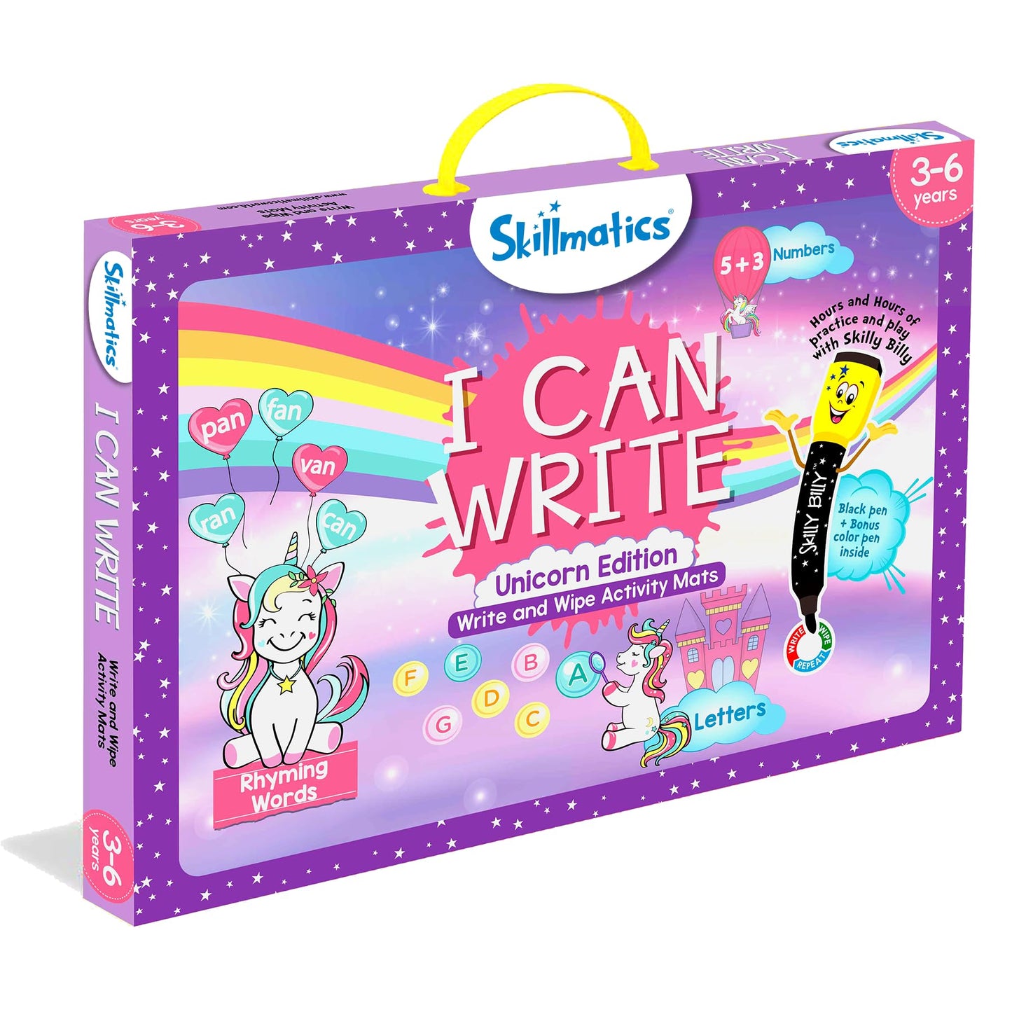 Skillmatics I Can Write Unicorns - Reusable Preschool Learning Activities, Educational Toy and Game, Back to School Supplies, Gifts for Students, Kids, Toddlers Ages 3, 4, 5, 6