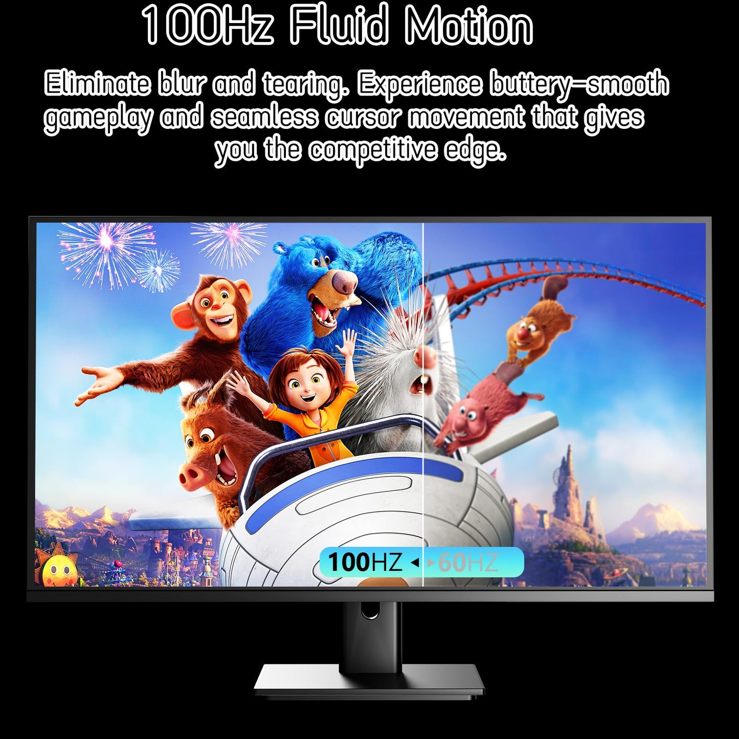 Pisichen Touchscreen Monitor 27" 2K 100Hz Gaming Monitor, QHD 2560x1440 IPS PC Monitors, 10-Point Touch Screen Computer Monitors, with USB C HDMI DP Ports, Built-in Speakers